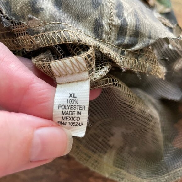 Underbrush Mossy Oak Camo Ghillie Hood XL Hunting Balaclava Hood Adjustable - Picture 6 of 6